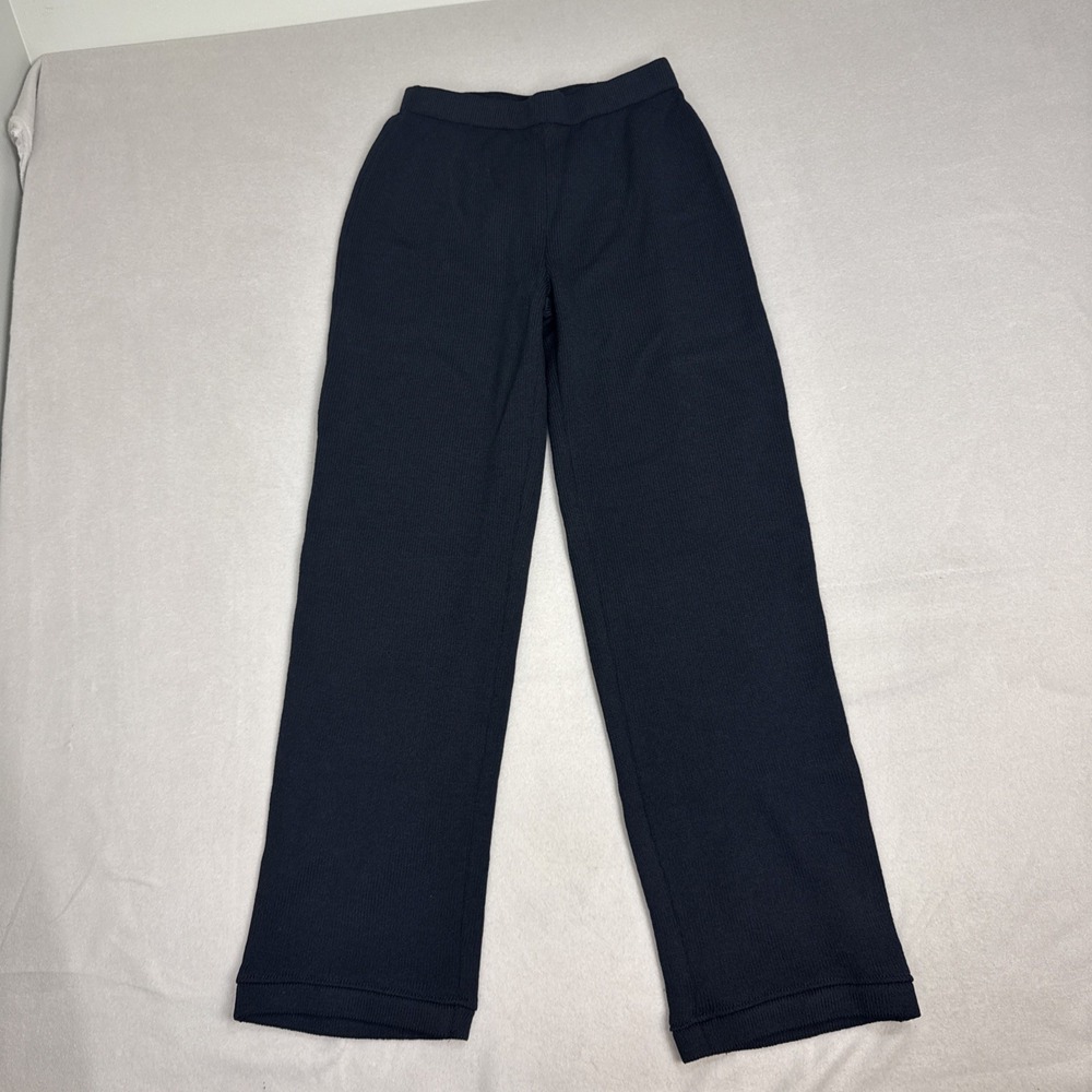 St. John‎ Women Santana Knit Pull On Stretch Sweat Pants Sz 2 Black Chic Preppy